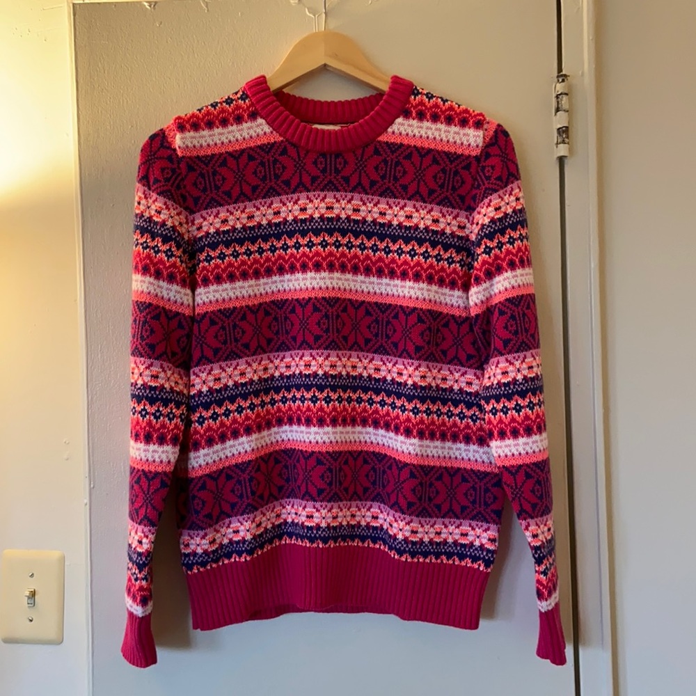 J. Crew Factory Fair Isle Crew - cotton blend